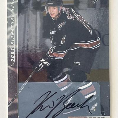 Kris Beech signed autograph card