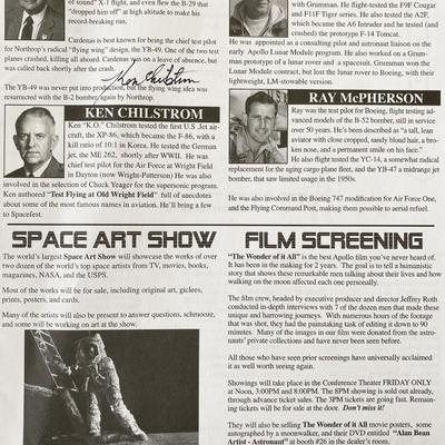 Test Pilots Ken Chilstrom Signed Newspaper Clipping