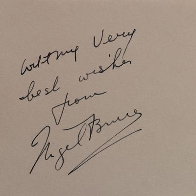 Sherlock Holmes Nigel Bruce  signed slip