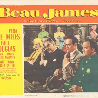 Beau James  1957 original vintage lobby card