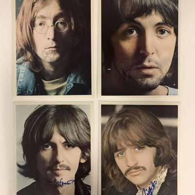 The Beatles White album signed insert photos