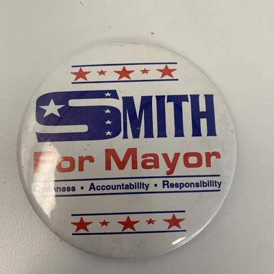 Smith for Mayor pin