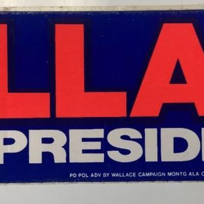 Governor of Alabama George Wallace bumper sticker