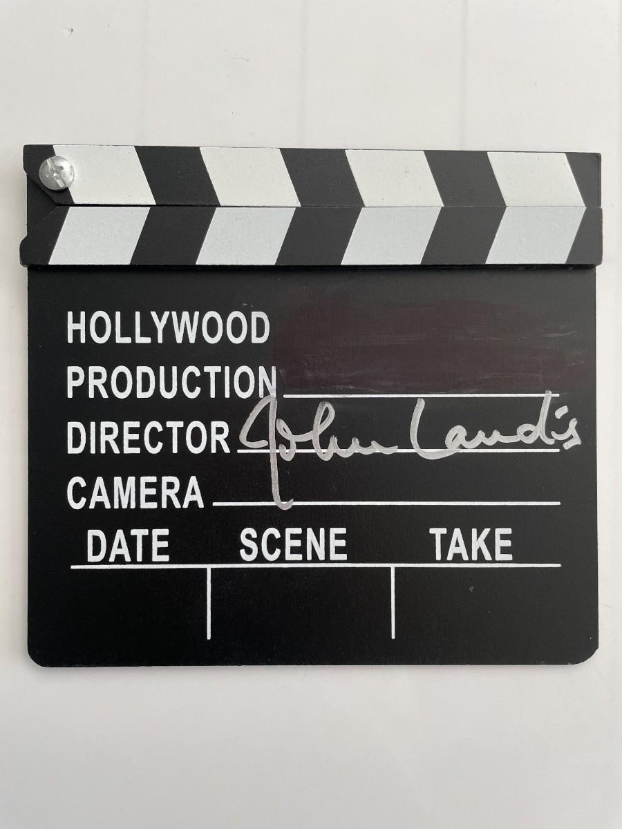 Trading Places Director John Landis signed movie clapperboard Trading Places Director John Landis signed movie clapperboard