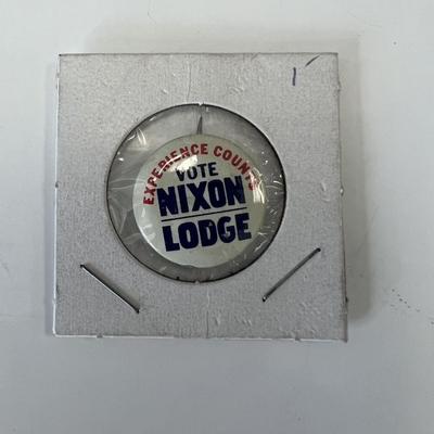 Nixon-Lodge presidential campaign pin