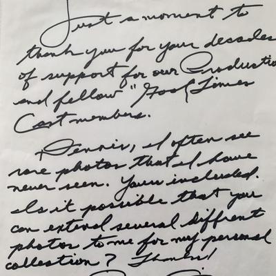 Good Times Ralph Carter Signed Letter
