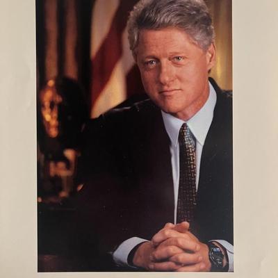 Bill Clinton facsimile signed photo