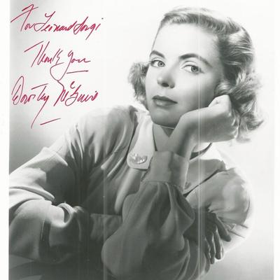 Dorothy McGuire Signed Photo