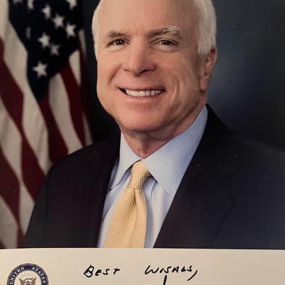 John McCain facsimile signed photo