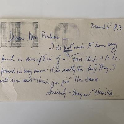 Vintage signed note 