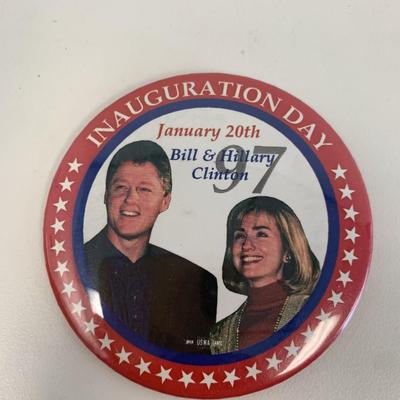 Inauguration day January 20th 1997 Bill and Hillary Clinton pin