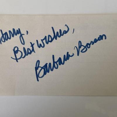 Barbara Bosson original signature 