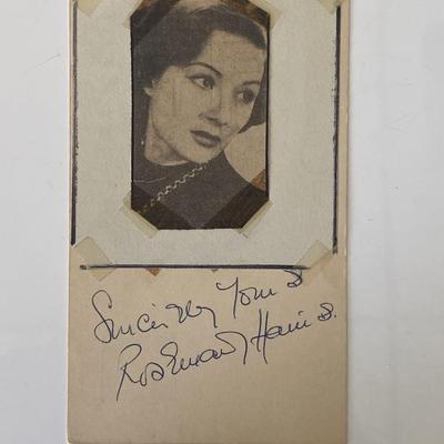 Rosemary Harris original signature 