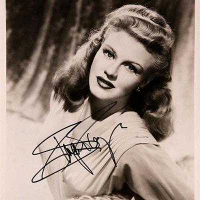 Ginger Rogers signed portrait photo 