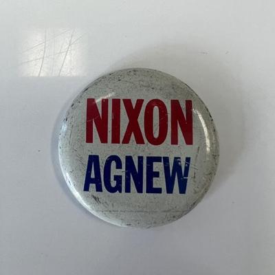 Nixon- Agnew presidential campaign pin 