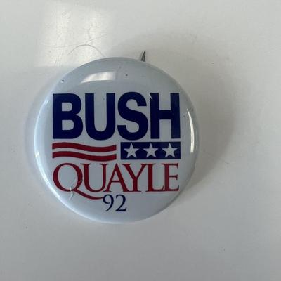 Bush-Quayle presidential campaign pin 