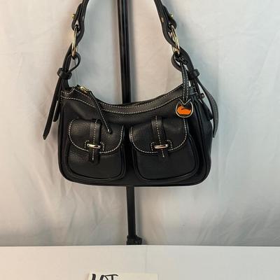 Lot F 292 NWT Dooney & Bourke Leather Double Front Pocket Baguette Shoulder Bag