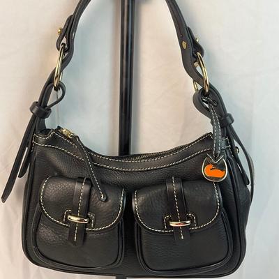 Lot F 292 NWT Dooney & Bourke Leather Double Front Pocket Baguette Shoulder Bag