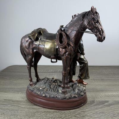 LOT 4B: 2015 Bradford Exchange John Wayne: Legend of the West Cold-Cast Bronze Masterpiece Sculpture A0058 (13”)