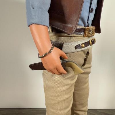 LOT 8B: John Wayne Dolls - Franklin Heirloom & 1981 Effanbee American Symbol of the West