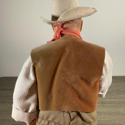 LOT 8B: John Wayne Dolls - Franklin Heirloom & 1981 Effanbee American Symbol of the West