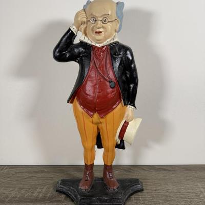 LOT 11B: Painted Cast Iron Benjamin Franklin Doorstop