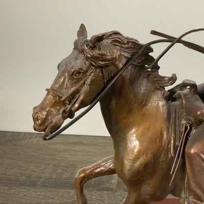 LOT 13B: Franklin Mint Limited Edition John Wayne on Horseback Sculpture #4/1000