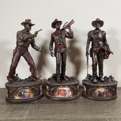 LOT 14B: 2012 Bradford Exchange “John Wayne: American Hero” Collection - Taming the West (A0369), Duke (A0077) & Western Legend (A0916)