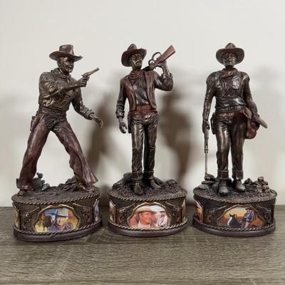 LOT 14B: 2012 Bradford Exchange “John Wayne: American Hero” Collection - Taming the West (A0369), Duke (A0077) & Western Legend (A0916)
