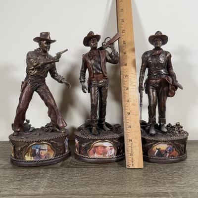 LOT 14B: 2012 Bradford Exchange “John Wayne: American Hero” Collection - Taming the West (A0369), Duke (A0077) & Western Legend (A0916)