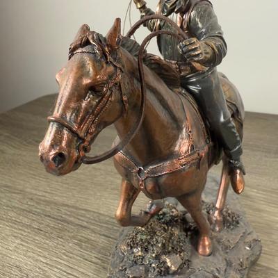 LOT 16B: 2010 Edwin M Knowles Bradford Exchange John Wayne Tall in the Saddle Collection - Range Rider (A1403) & Across the Mesa (A1186)