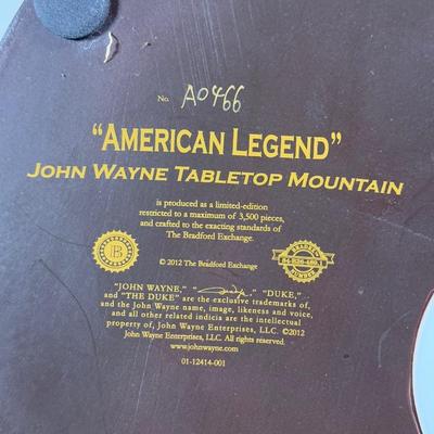 LOT 19B: John Wayne Bradford Exchange - 2012 American Legend Tabletop Mountain A0466 & 2008 Frontier Hero Walking Tall A0600