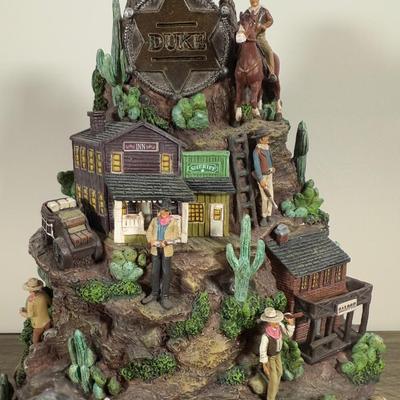 LOT 19B: John Wayne Bradford Exchange - 2012 American Legend Tabletop Mountain A0466 & 2008 Frontier Hero Walking Tall A0600