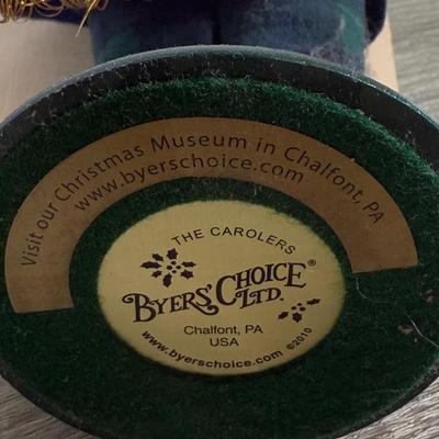 LOT 20B: Byers Choice Carolers - Man w/ Nutcrackers, Rose's Tea Shop Board & Candle Holders