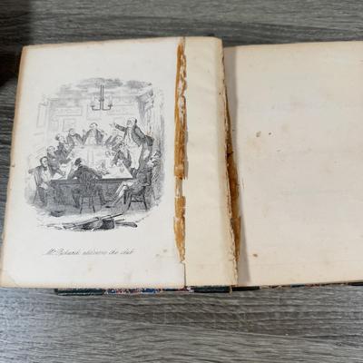 LOT 21K: Antique Charles Dickens Books - 1870 Posthumous Papers of the Pickwick Club, Our Mutual Friend & 1870 The Old Curiosity Shop