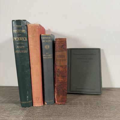 LOT 23K: Antique & Vintage Books - 1912 A Christmas Carol, Life & Adventures of Martin Chuzzlewit, 1911 Charles Dickens by His...