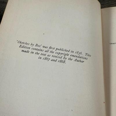 LOT 24K: Antique 1900s Humorous Readings from Charles Dickens 2nd Edition & Vintage/Antique Works of Charles Dickens (4 Volumes)