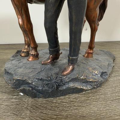 LOT 25B: Edwin M Knowles Bradford Exchange John Wayne Tall in the Saddle Collection - 2010 Evening Vigil A974 & 2011 Standing Proud...