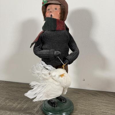 LOT 26B: Byer's Choice Christmas Carol & More - Boy w/ Goose & Spirit of Christmas Past