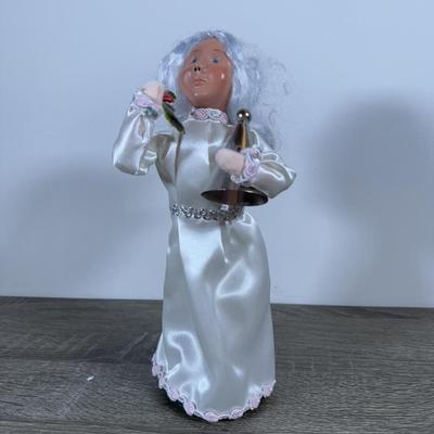 LOT 26B: Byer's Choice Christmas Carol & More - Boy w/ Goose & Spirit of Christmas Past