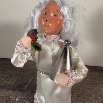 LOT 26B: Byer's Choice Christmas Carol & More - Boy w/ Goose & Spirit of Christmas Past