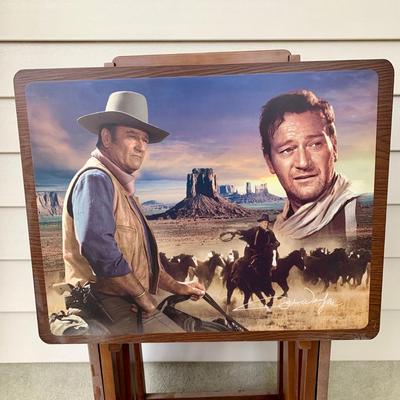 LOT 33 G: 2010 Bradford Exchange Limited Edition John Wayne The Duke Tray Tables