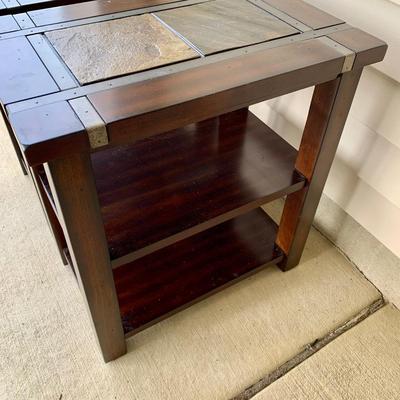 LOT 34 G: Best Beauty Furniture Co. Tile Top Side Tables