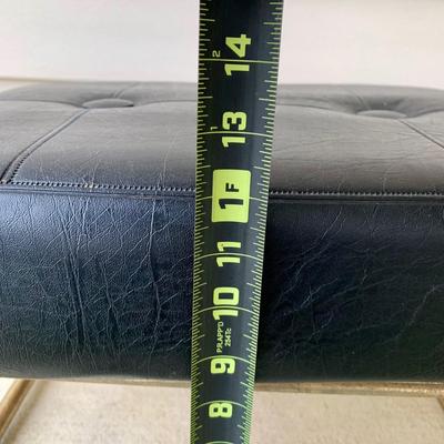 LOT 36 G: Slim Sofa Coffee Tray Table, 1970 Dark Wood Magazine Rack, & 1960's Pearl Wick Adjustable Vinyl Ottoman