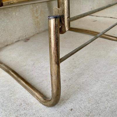 LOT 36 G: Slim Sofa Coffee Tray Table, 1970 Dark Wood Magazine Rack, & 1960's Pearl Wick Adjustable Vinyl Ottoman