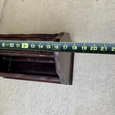 LOT 36 G: Slim Sofa Coffee Tray Table, 1970 Dark Wood Magazine Rack, & 1960's Pearl Wick Adjustable Vinyl Ottoman