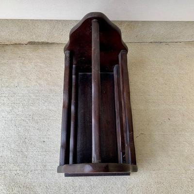 LOT 36 G: Slim Sofa Coffee Tray Table, 1970 Dark Wood Magazine Rack, & 1960's Pearl Wick Adjustable Vinyl Ottoman