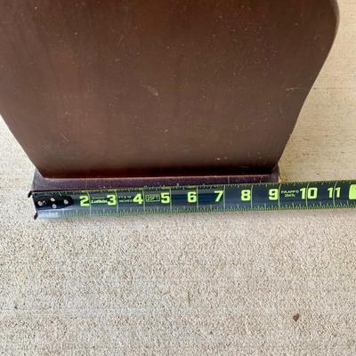 LOT 36 G: Slim Sofa Coffee Tray Table, 1970 Dark Wood Magazine Rack, & 1960's Pearl Wick Adjustable Vinyl Ottoman