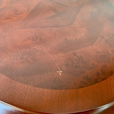 LOT 37 G: Dark Wood Plant Stand & Mahogany w/ Marble Top Plant Stand