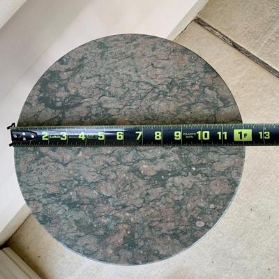 LOT 37 G: Dark Wood Plant Stand & Mahogany w/ Marble Top Plant Stand